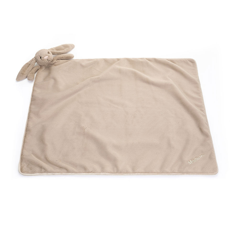 Personalised Bashful Beige Bunny Blankie, View 3
