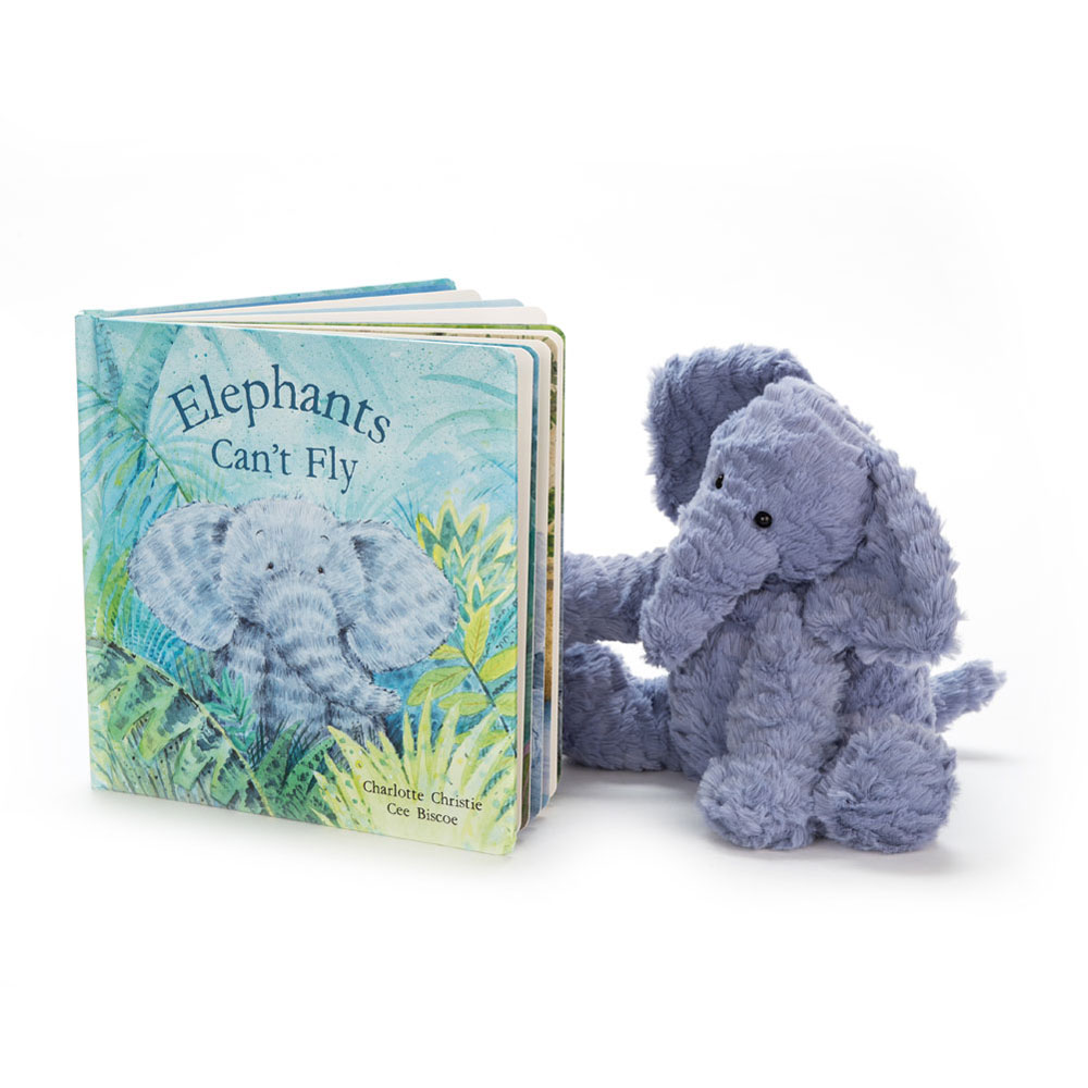 Elephants Can't Fly Book & Fuddlewuddle Elephant Medium