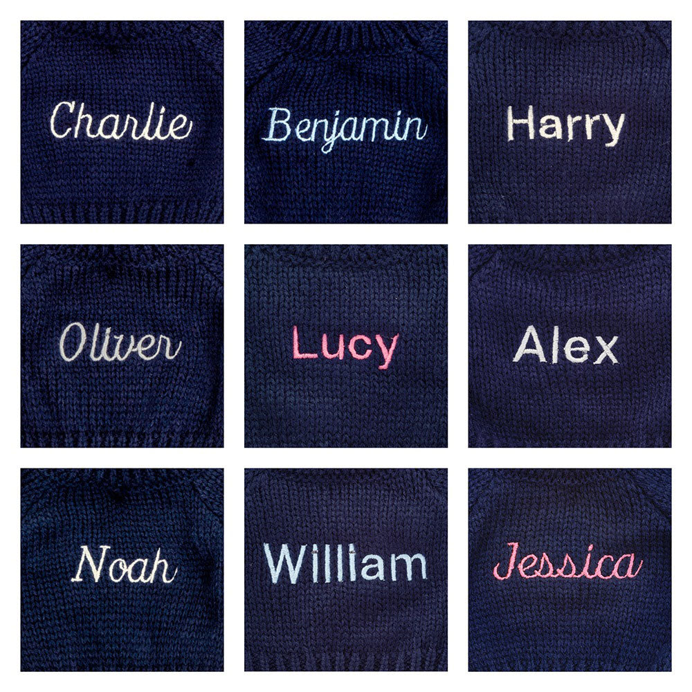 Bashful Blue Bunny with Personalised Navy Jumper, View 2