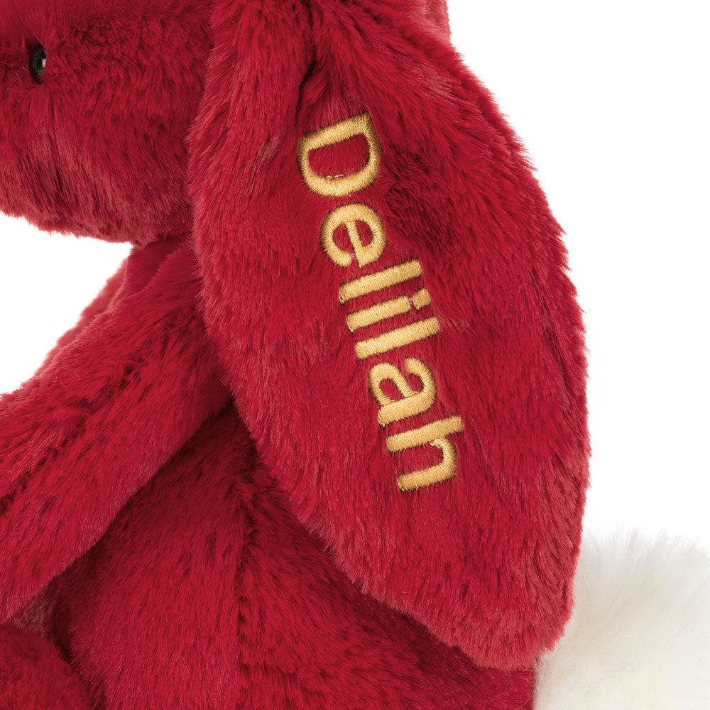 Personalised Bashful Luxe Bunny Scarlett, View 2