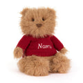 Bartholomew Bear Bouffant with Personalised Red Jumper, Main View